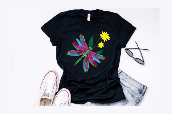 Dragonfly Color Summer T-Shirt Design Review