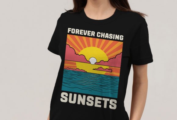 Forever Chasing Sunsets SVG: Summer Graphics & T-Shirt Designs