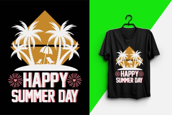 Happy Summer Day Graphics for T-Shirt Designs