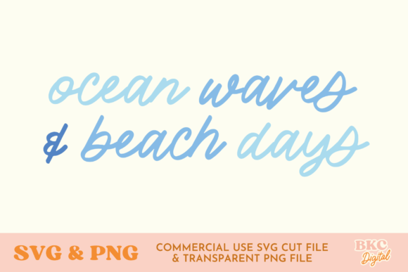 Ocean Waves Summer SVG PNG for Graphics & T-Shirt Designs