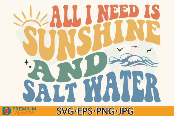 Retro Beach Sunshine Graphics for T-Shirt Designs