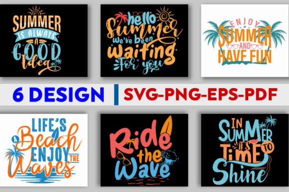 Summer Bundle Graphics for T-Shirt Designs