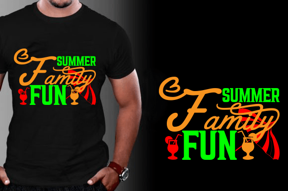 Summer Family Fun Graphics for T-Shirt Designs