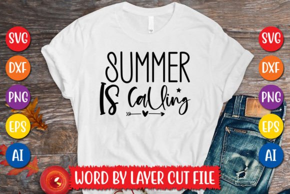 Summer is Calling SVG Design: Graphics & T-Shirt Designs