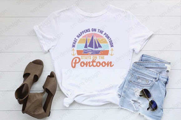 Summer Lake Pontoon SVG Design: Graphics for Branding