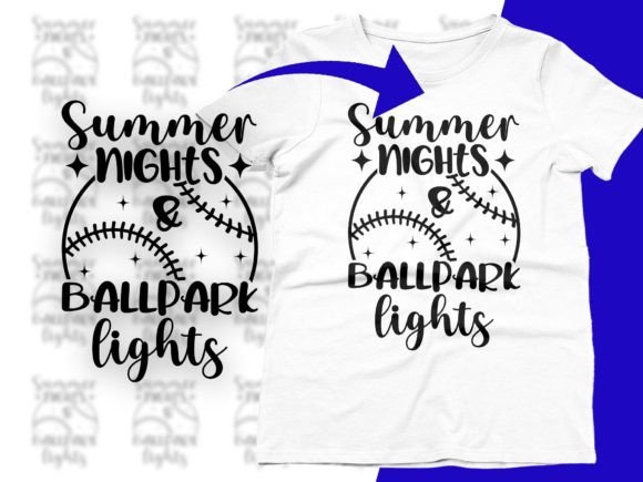 Summer Nights and Ballpark Lights SVG: Graphics & T-Shirt Designs