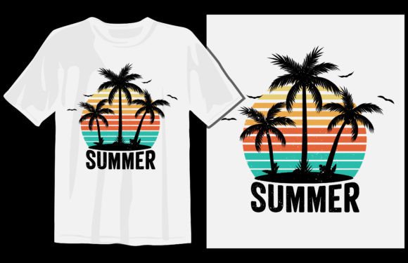 Summer Vintage T-shirt Design Vector Graphics Review