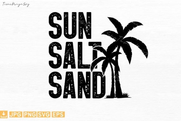 Sun Salt Sand Graphics for Summer T-Shirt Designs