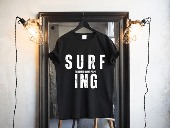 Surfing Time Shirt Svg: Summer Graphics for T-Shirt Designs